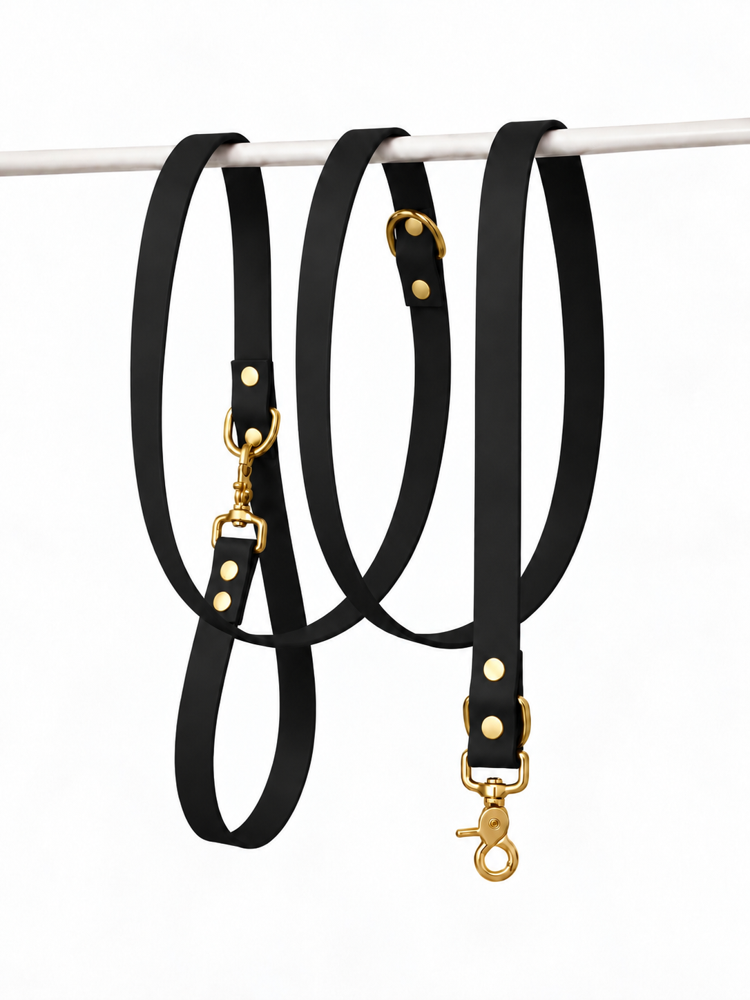 Laisse multipositions en Biothane® Collection Monochrome | Noir