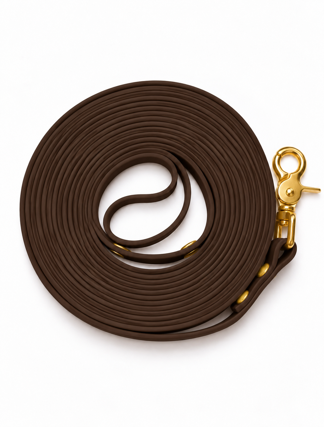 La longe en Biothane® Collection Monochrome | Marron Foncé