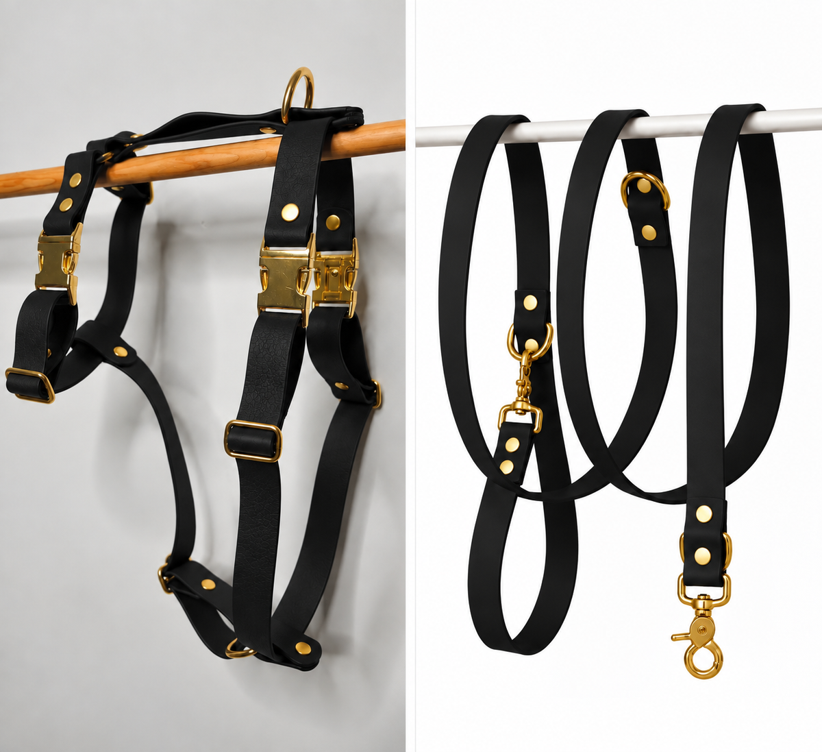 Harnais en Biothane® Collection Monochrome | Noir