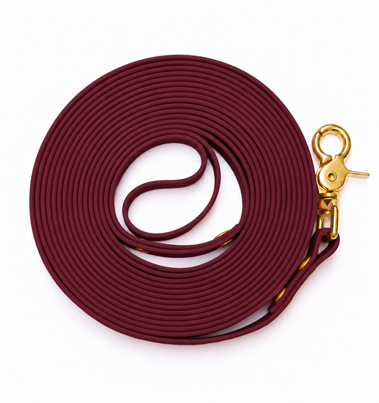 La longe en Biothane® Collection Monochrome | Crimson Rouge