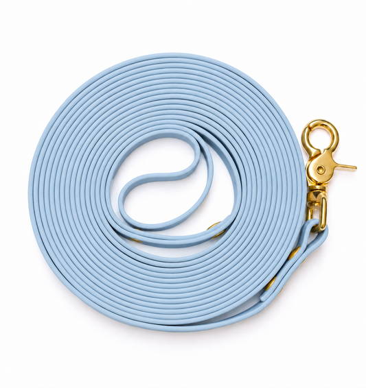 La longe en Biothane® Collection Monochrome | Polar Bleu