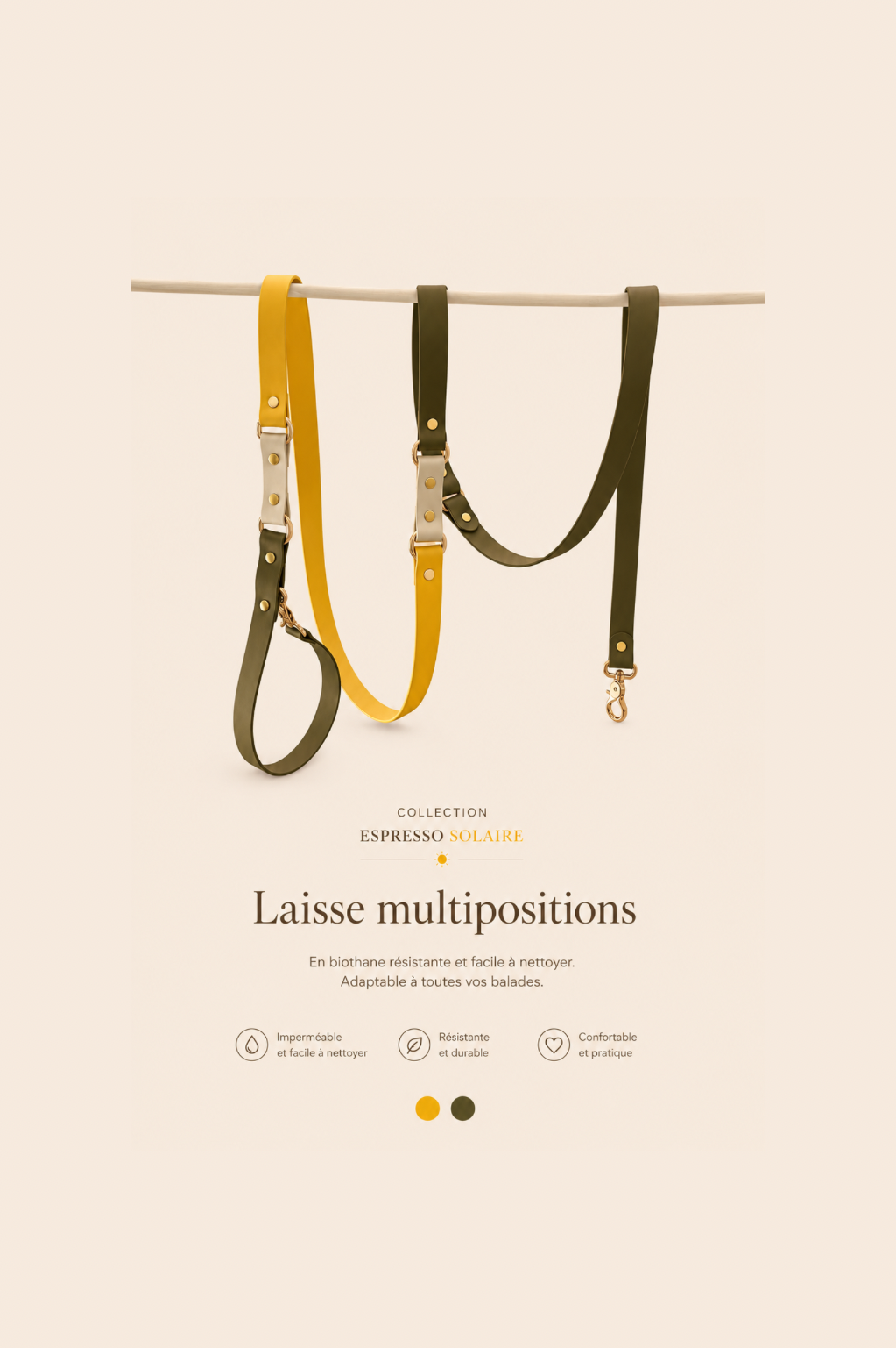 Laisse Multipositions ESPRESSO SOLAIRE