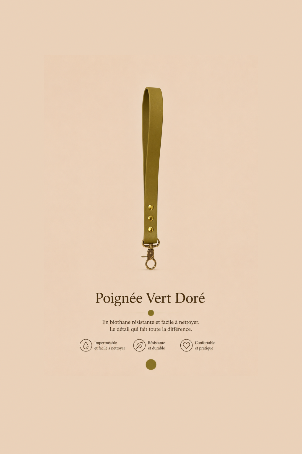 Poignée Vert doré