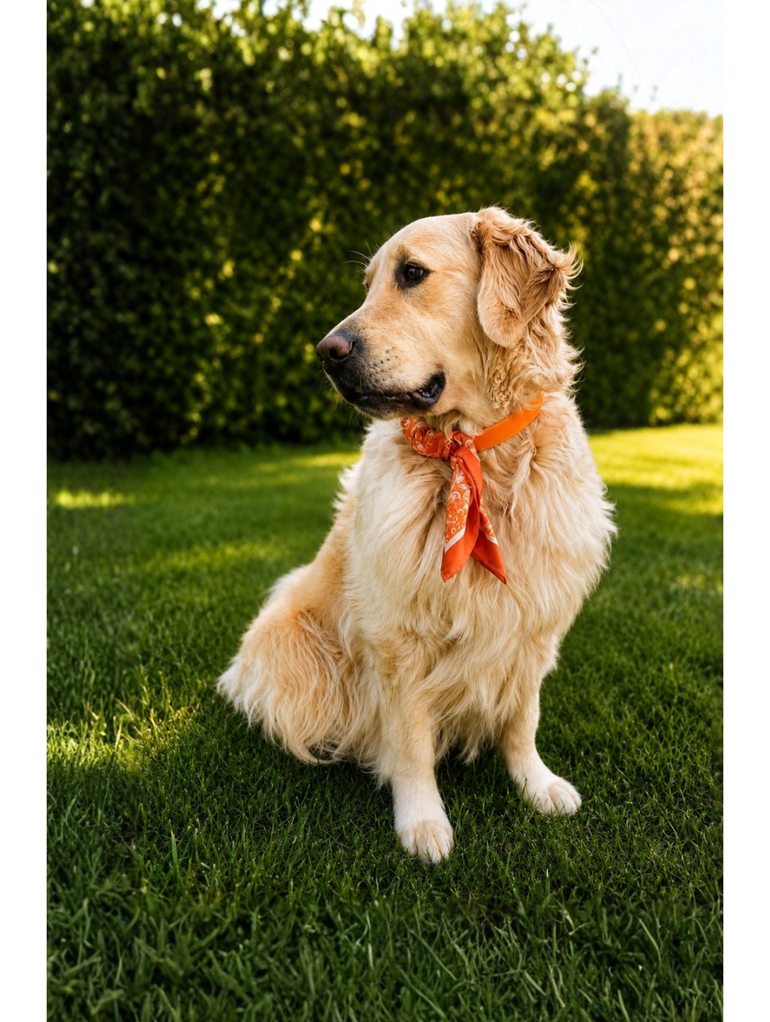 Collier avec foulard - ORANGE