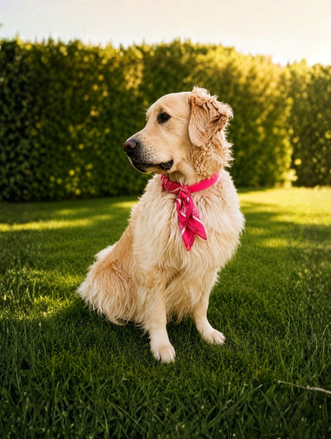 Collier avec foulard - ROSE